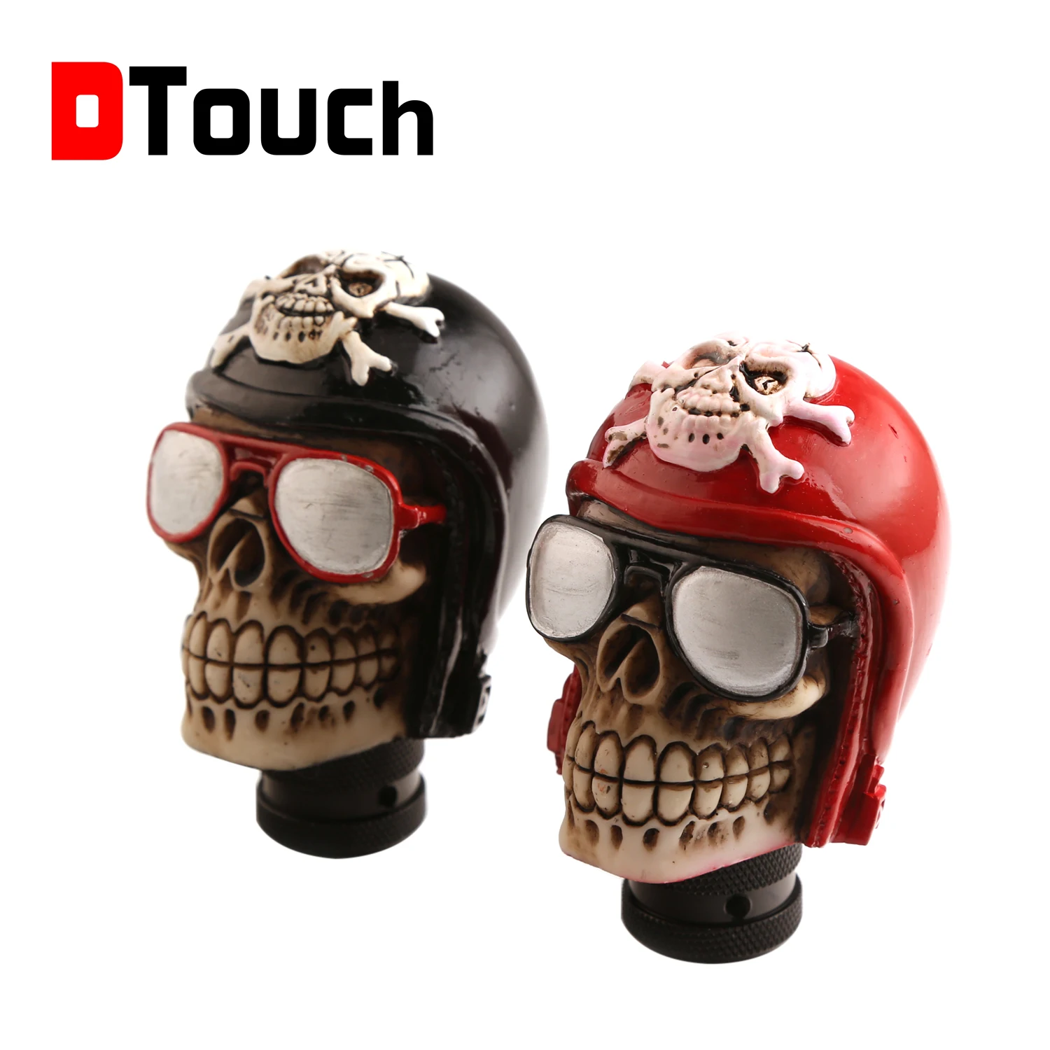 Dtouch Universal Car Manual Gear Shift Knob skull manual gear shift knob Shifter Handle Lever Stick with 3 Adapters