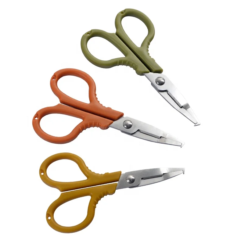 ILURE Portable Fishing Scissors Stainless Steel Fishing Pliers Open Loop Scissor