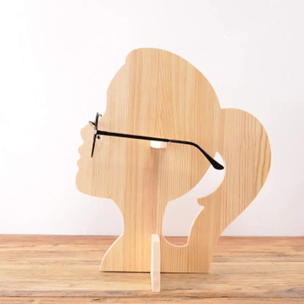 
Wood Carving Eyeglasses Spectacle Holder Stand Wooden Eyeglass Frame Rack Display Stand 