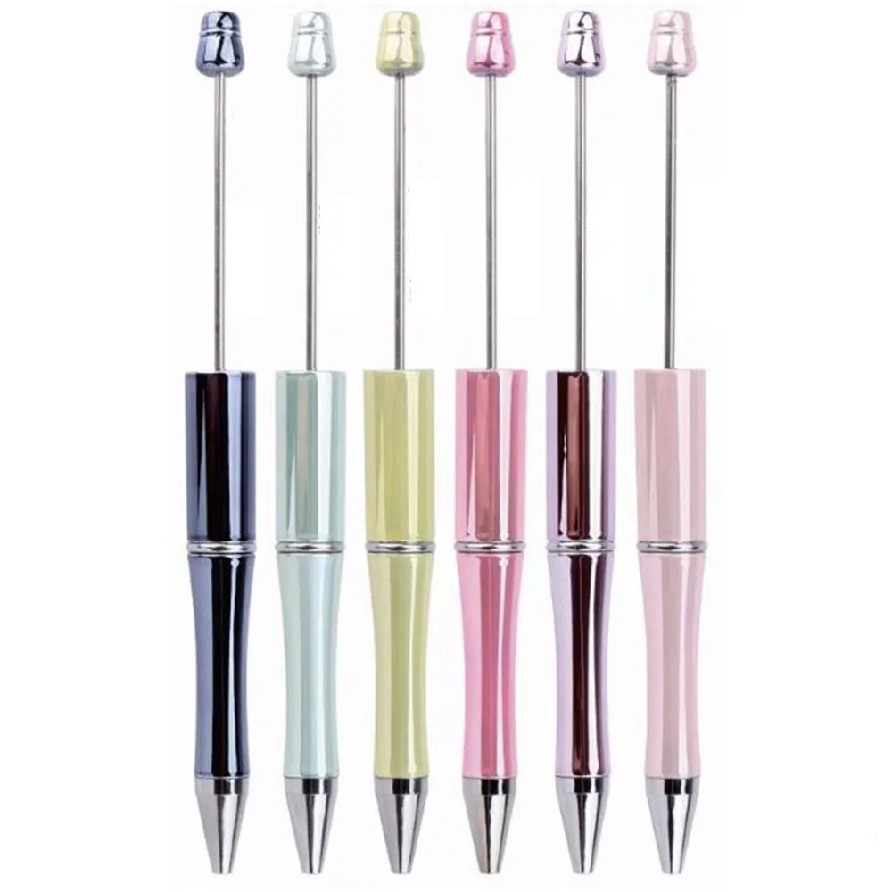 New Color Ballpoint Pens Diy Personalized Gift School Office Writing Supplies Stationery Plastic Beaded Pens Wholesale