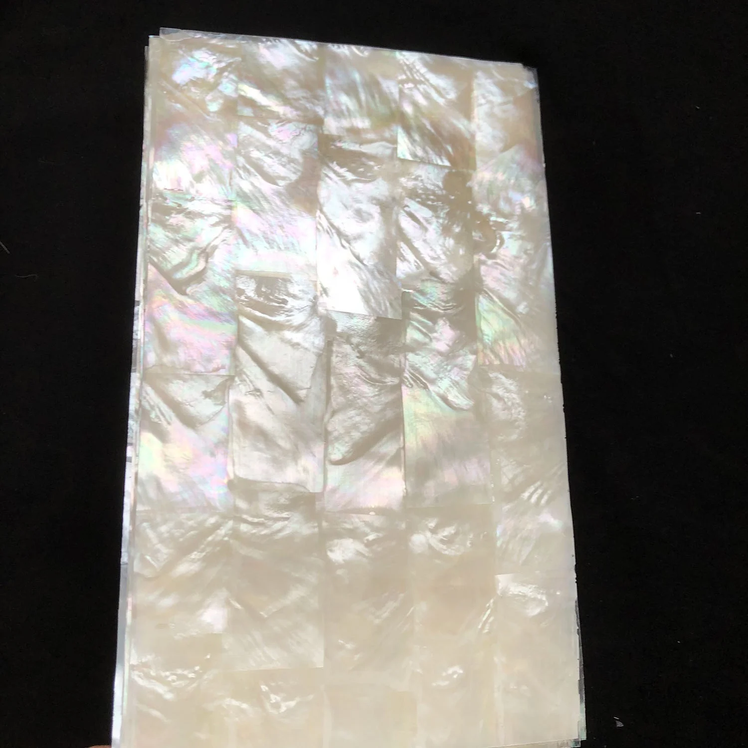 XE-028 Natural Shell Paper Customized Colorful Shell white Mother Of Pearl Shell Sheet  For Art Crafts Wallpaper