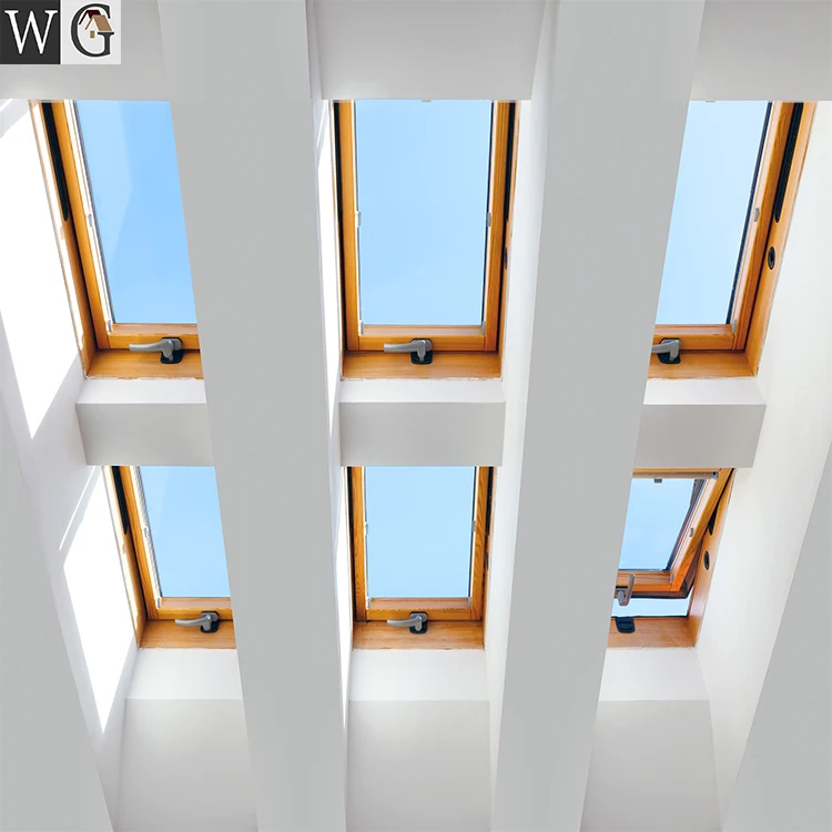aluminum frame electric manual loweglass skylight roof window