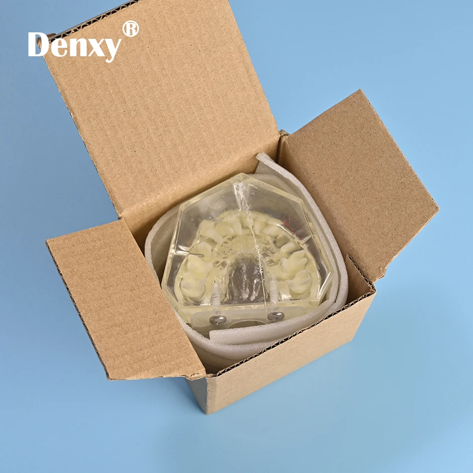 Стоматологическая съемная прозрачная Первичная модель Denxy литый ортодонтический прозрачный металлический кронштейн для связки зубов