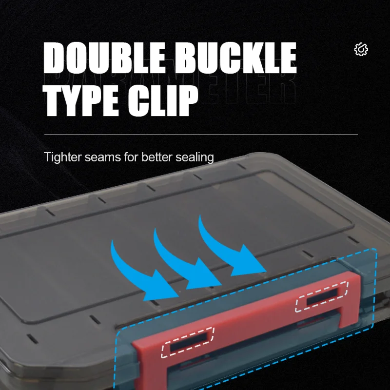 HOWELL High Quality Double-sided Two Color Waterproof Storage Plastic Box Lure Fishing Tackle Boxes Fishing Accessories