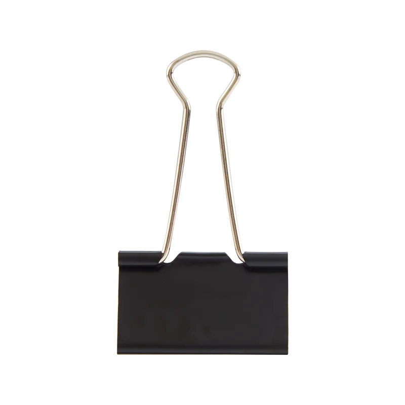 Office Use Black Metal 41mm Binder Clips Professional