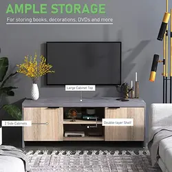 1.2M Wooden TV Stand Cabinet Home Media Center DVD CD Storage Unit Entertainment Station Living Room Furniture