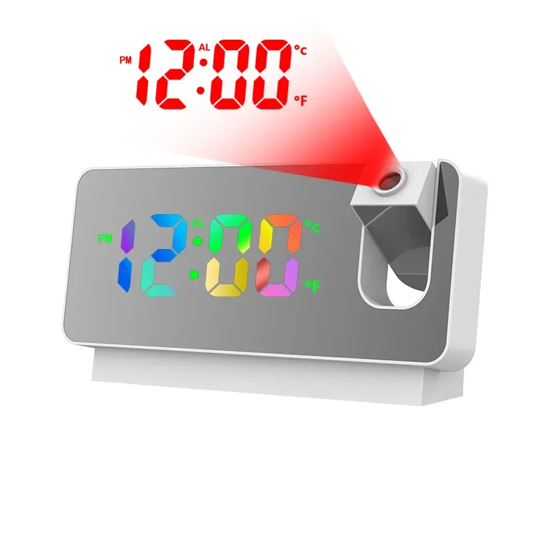 2024 Hot Selling Alarm Clock With Projection and HD LED Screen