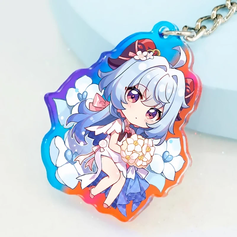 KunShan SYD Crafts Customized Anime Cartoon Color Gradient Keychains Charms Laser Cut Plastic Acrylic keychain