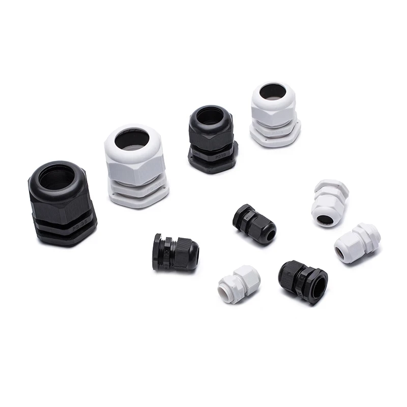 Cable entry IP68 PG7 for 3-6.5mm PG9 PG11 PG13.5 PG16 PG19/21/ White Black Nylon Plastic Connector