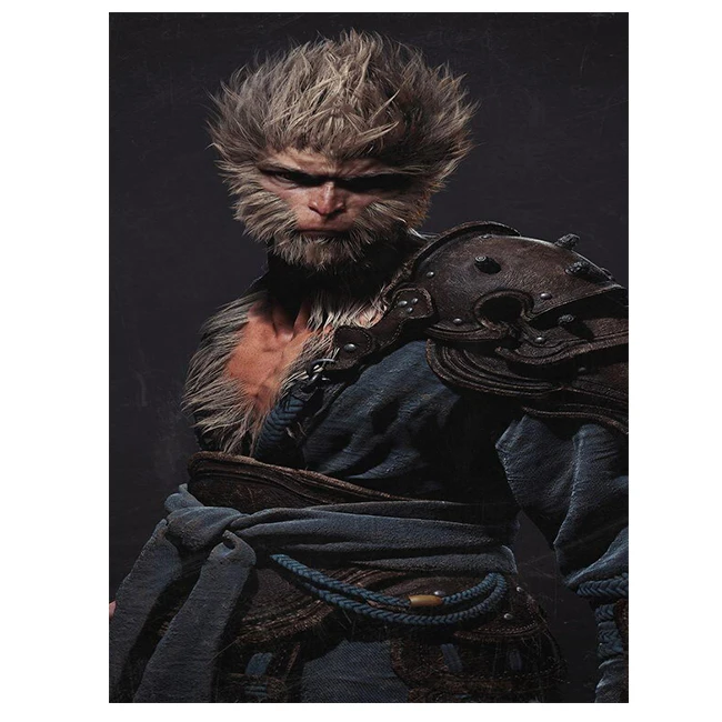 Черный Wyth Wukong постер на заказ 3d флип линзовидный аниме печать изображение
