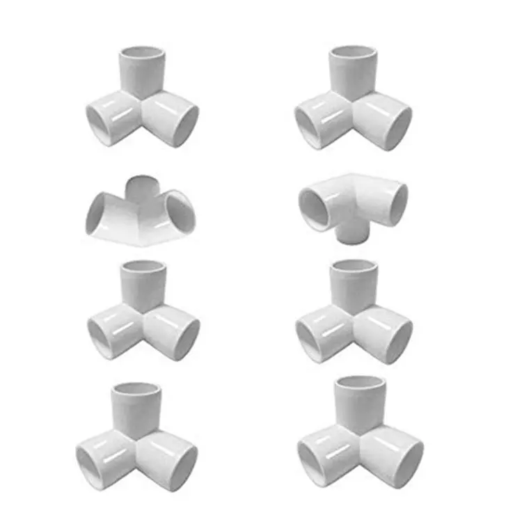 3 Way Pvc Elbowtee Pvc Fittings 1 Inch Pvc Pipe, Sch 40, White 1 Inch Pvc Elbow Fittings Pvc Pipe Connectors For Furniture