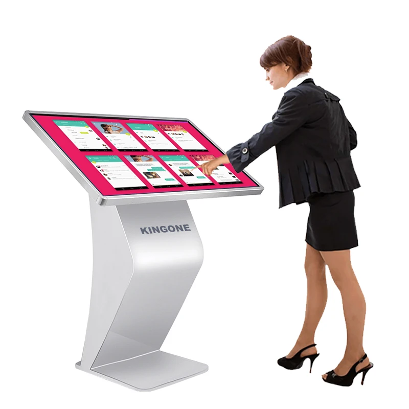 Interactive LCD Display Monitor 32/43/55 Inch Touch Screen K/S/T Shaped Kiosk Information Help Desk Bank Kiosk