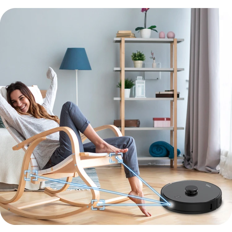 
 Лазерный пылесос TTEK, робот-пылесос, Лидер продаж, новый дизайн, бесщеточный двигатель Nidec Smart  