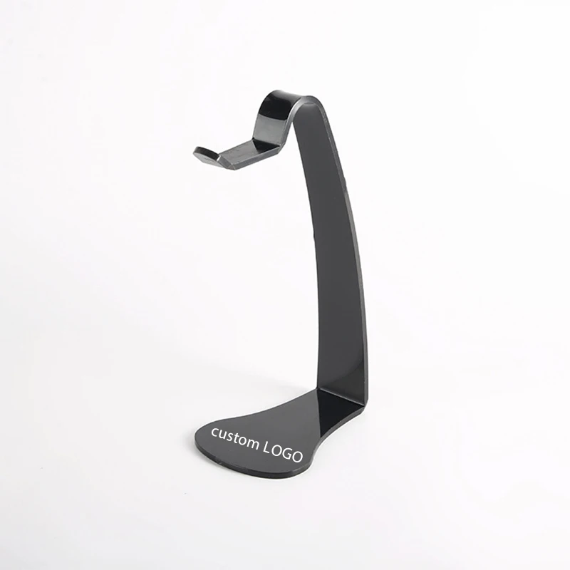 Wholesale Custom Desktop Black Lightweight Gaming Headphone Holder Acrylic Headphone Stands