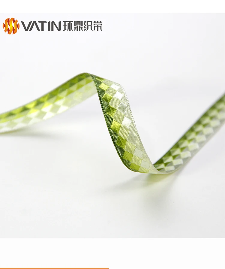 
Wholesale Custom 3 / 8 Inch Personalized Diamond Rhombus Ribbon By More Than 10 Years Experience Factory and Professional Team 