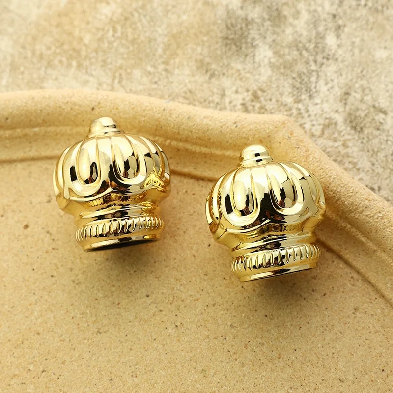 Chinese Factory Wholesale Crown Custom Zamak Perfume Top High Quality Luxury Aluminum Zamac Square Perfume Bottle Cap