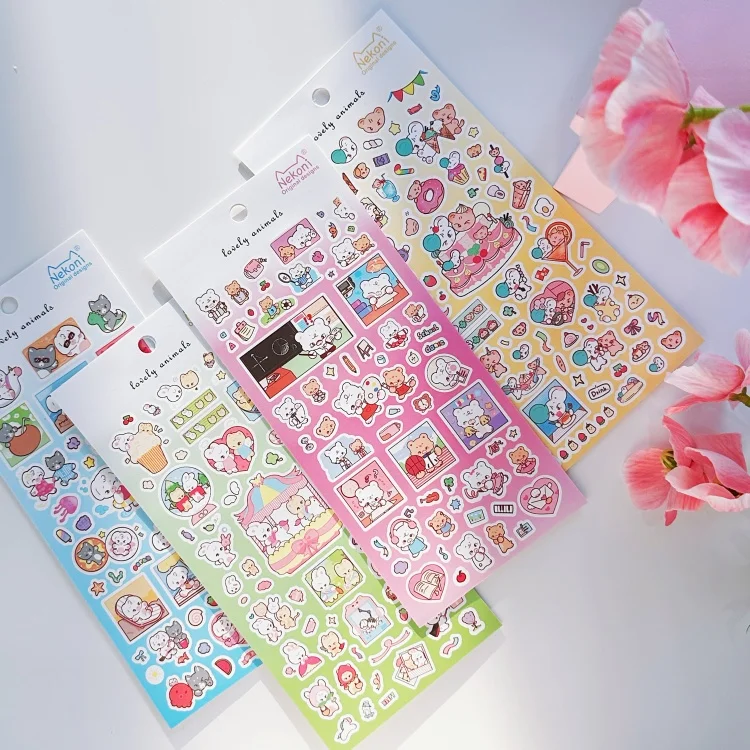 Nekoni Новая серия: корейский стиль Bean Eye Idol Dress Up самоклеящаяся наклейка для Handbook наклейки