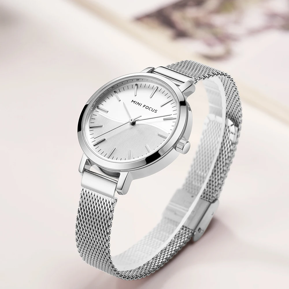 MINI FOCUS Casual Women Watches MF0261L Design Top fashion Brand Quartz Clock Simple Dress Ladies Watch Waterproof reloj mujer