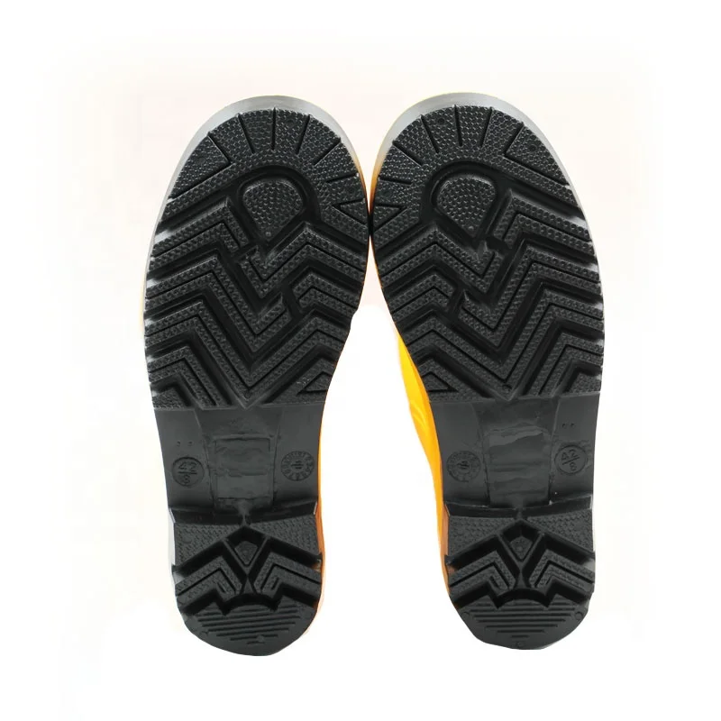 construction plastic protective rubber  for men working shoes  work yellow gumboot mining pvc rain safety industrial  boots