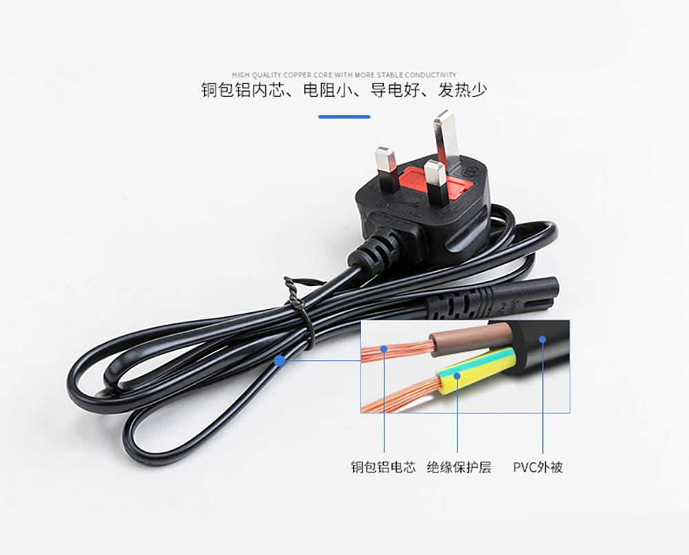 110v 220v extension power cord laptop power cord cable DC cable Extended line for Microsoft power charger uk us eu