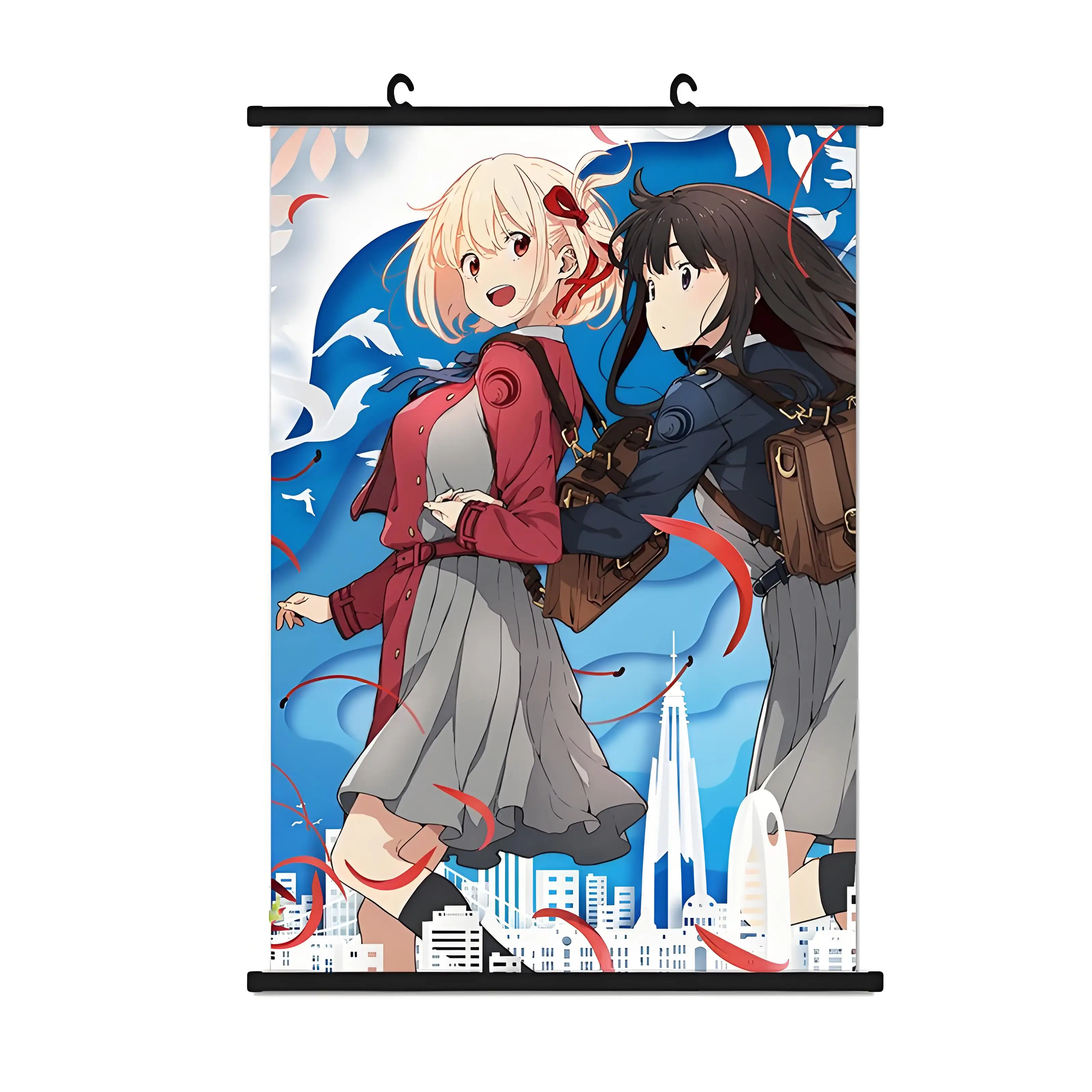 China Factory Wholesale Customized Hanging Banner With Wood Scroller for Home Wall Decoration