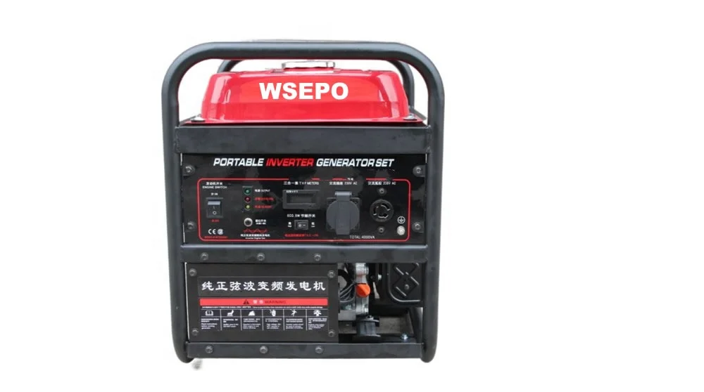 WSE4500I портативный 4.5KW открытый каркас переменного тока 230 В 50 Гц (или 110 60 по индивидуальному заказу) инверторный генератор с низким уровнем