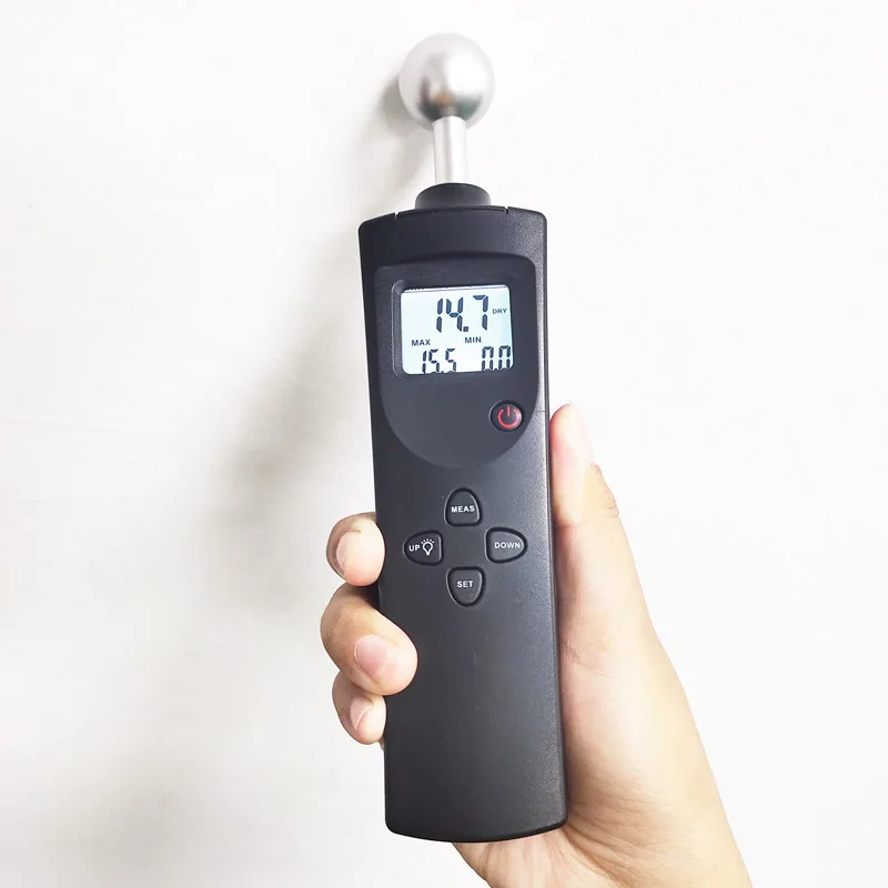 High frequency continuous cardboard digital moisture meter test for concrete