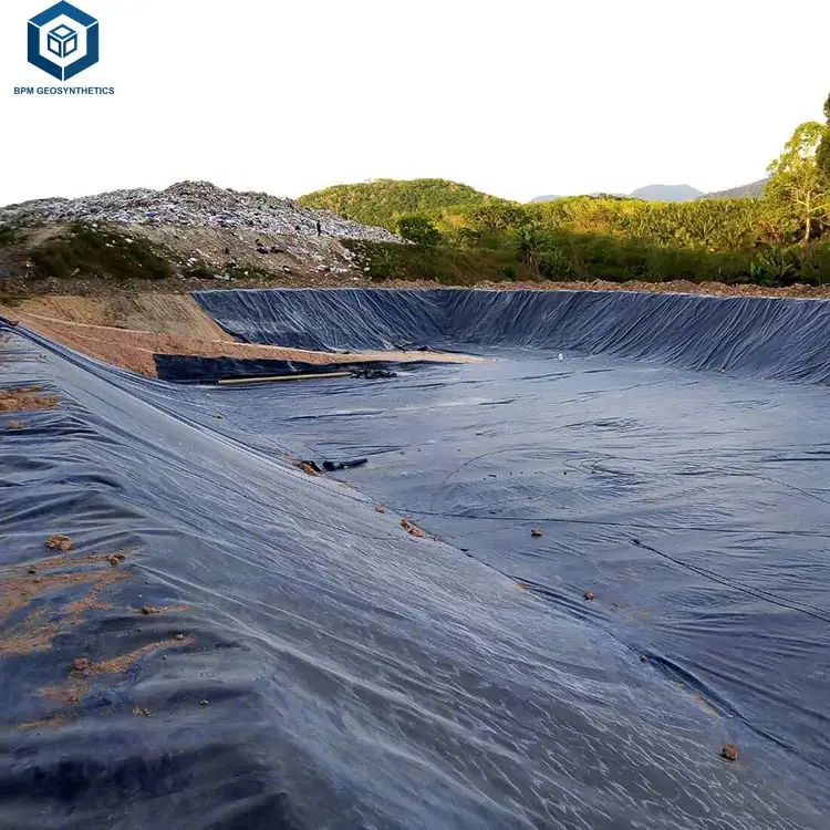 Impermeable Plastic 2mm HDPE Geomembrane Sheets Rolls Pond Liner for Landfill in South Africa