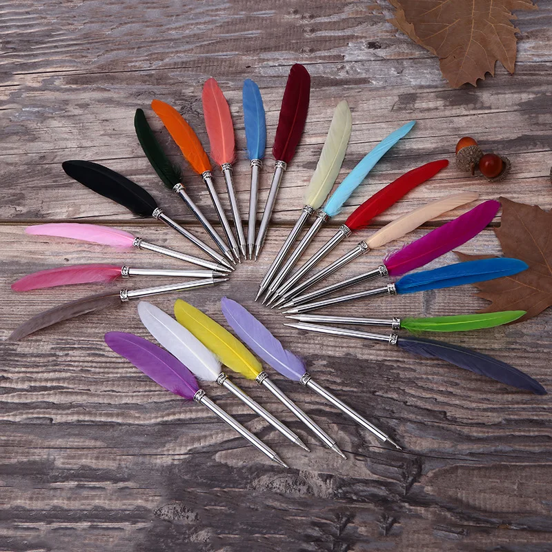 Creative cute feather ballpoint signature pen advertising promotional gifts Birthday gifts atomic pen manufacturers wholesale