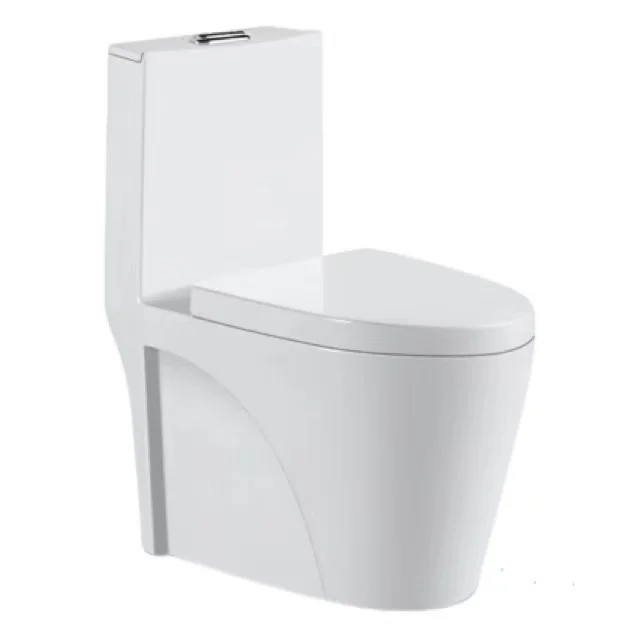 Ceramic Supplier WC Sanitary Ware One Piece Toilet Siphon S Trap 300 mm White Glazed Water Closet Toilet Set