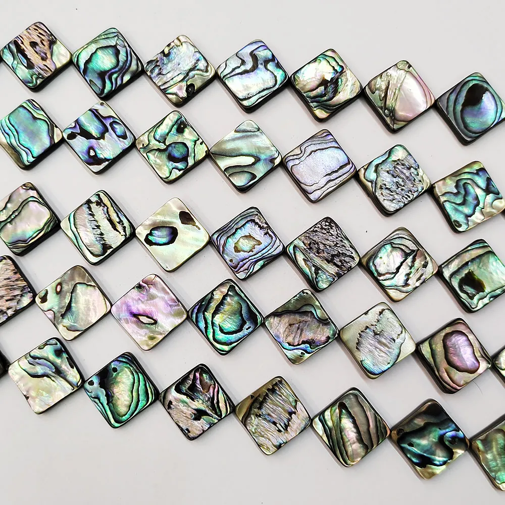 Different Size Abalone Paua Shell Beads Hombus Shaped for Diy Jewelry 1464681