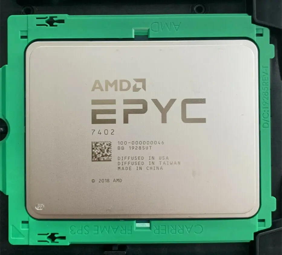 Server CPU For AMD Epyc 7402 Processor 2,80 GHz CPU 24 cores 128MB SP3 180W 100-000000046