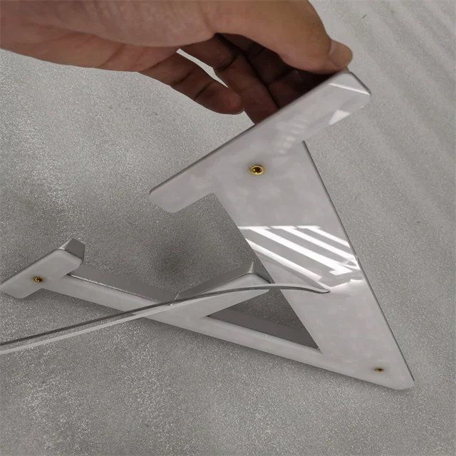 3D Brand Logo Custom Full Acrylic Light Up Sign Letter Trimless Led Channel Letters For Outdoor Sign Led Logo Sign