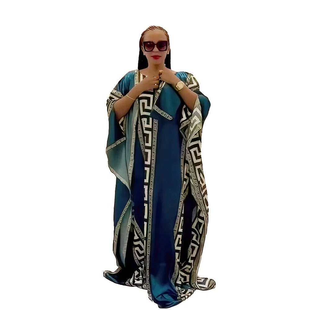 Best Selling African Mothers Dress Latest Lady Fashion Womens Loose Dresses for Fat African Women Rayon African Girl Print Dress