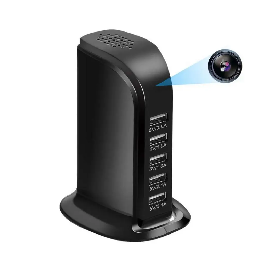 HD Wi-Fi USB зарядная станция камера 1080p 5 USB-портов зарядное устройство видеокамера Беспроводная сеть для дома офиса