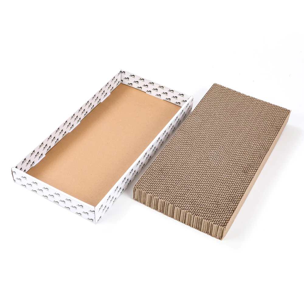 Wholesale Pet Toy Cardboard Cat Scratcher Board for Cats Interactive Toys Cat Funny Christmas 3 - 7 Days All-season TV Shopping