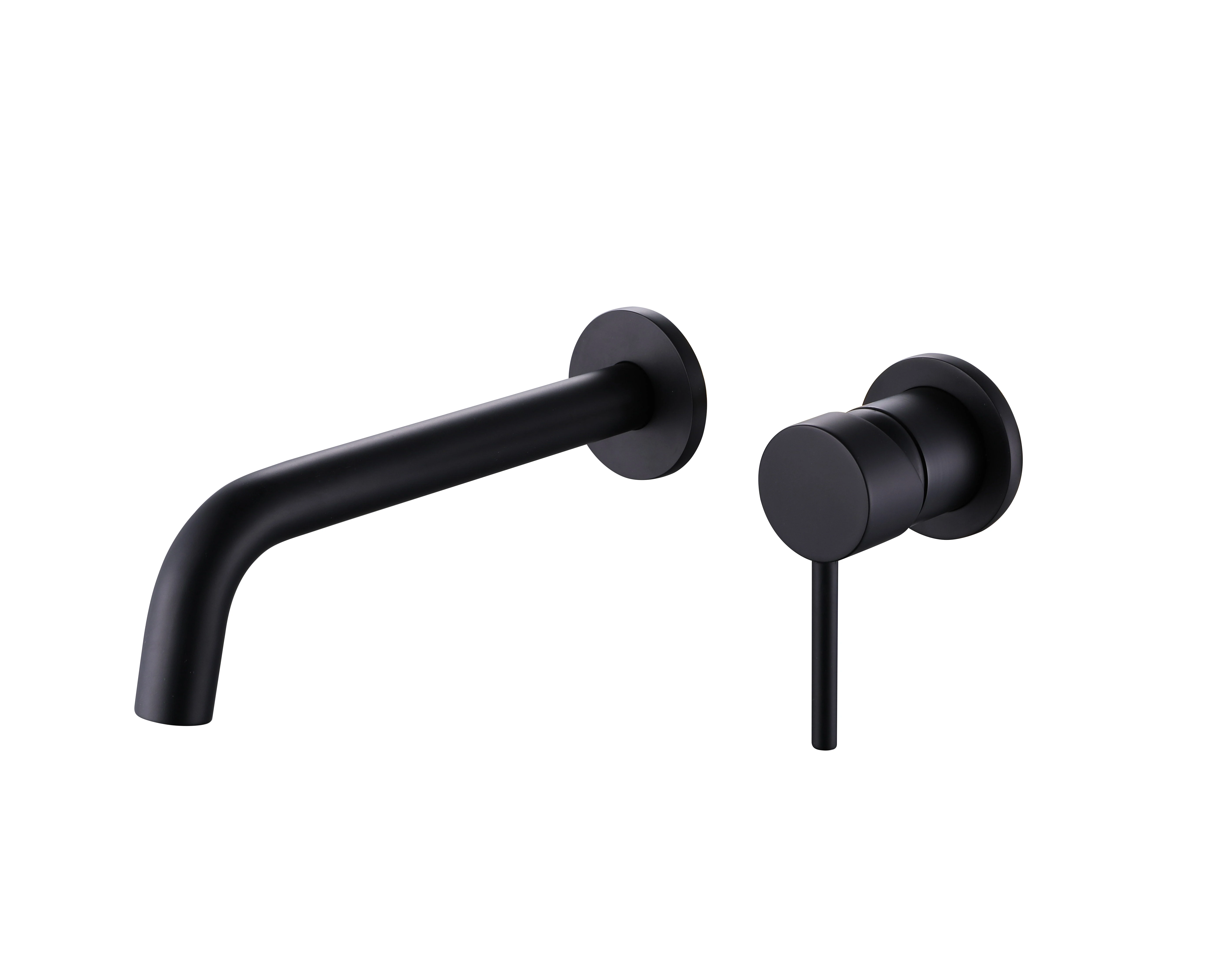 Modern Luxury Single-Handle Basin Faucet Wall Mounted Concealed Brass Taps with Ceramic Valve Core for Bathroom and Hotel