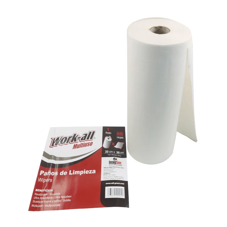 Biodegradable Disposable Jumbo Roll wipes Heavy Duty Industrial Wipes For Factory Cleaning