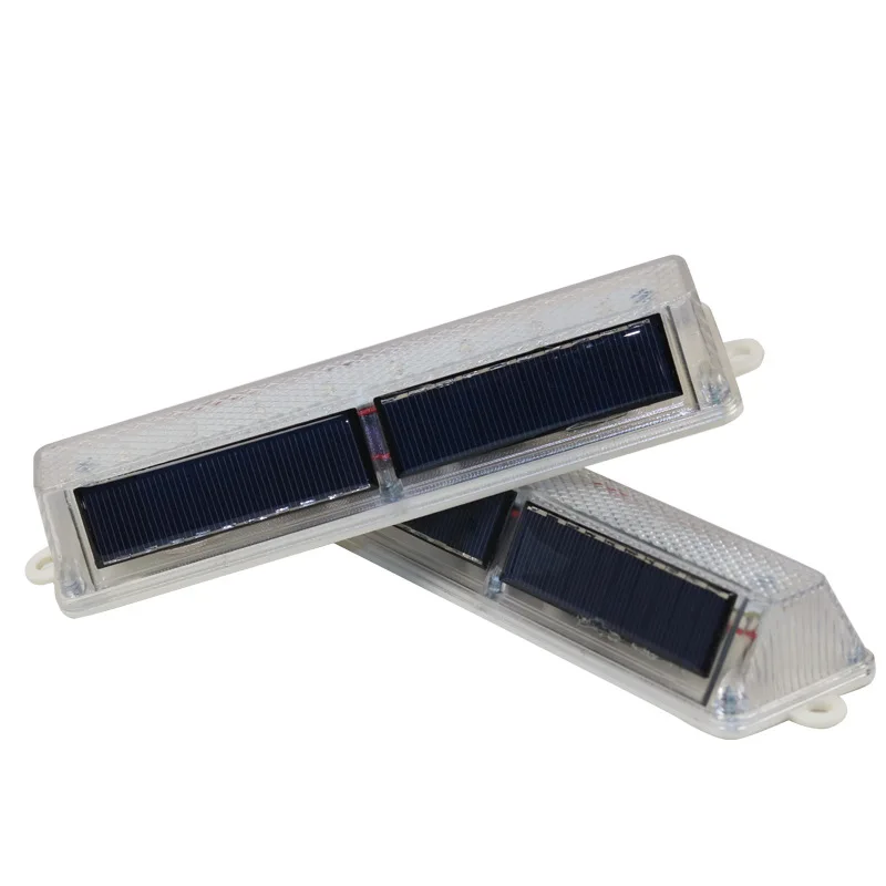 Solar Powered LED Warning Light Blinking Road Traffic Safety Warning Light Blue And Red Alternating Flicker Warning Light