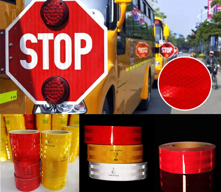 HIP Grade Car Reflector Sticker ECE 104 DOT Retro Reflective Tape Cinta Reflectiva For Truck