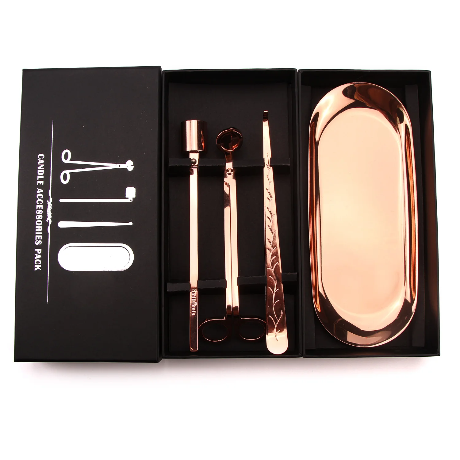 Hot Selling Custom Luxury Black Bronze Copper Fire Extinguishing Cover Wick Trimmer With Customized Logo Box For Home