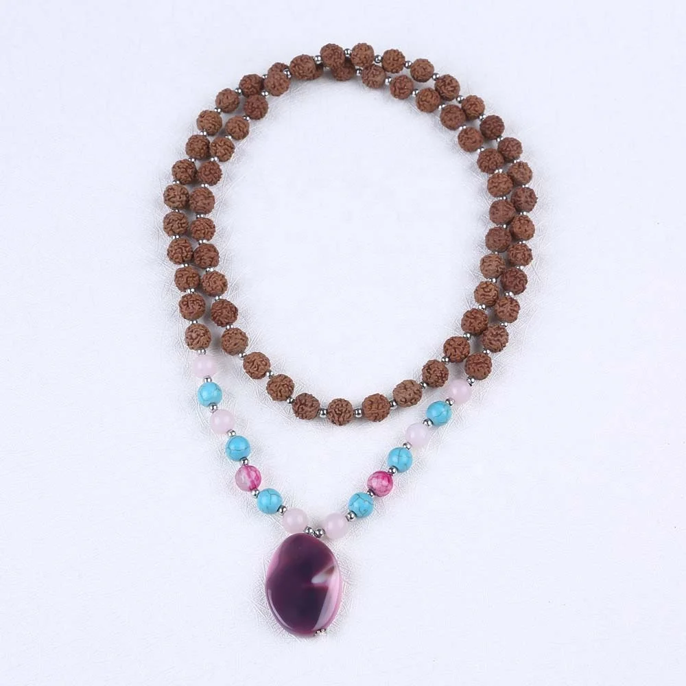 108 Mala Beads ожерелье духовные ожерелья рудракша ювелирные изделия из Семян Бодхи