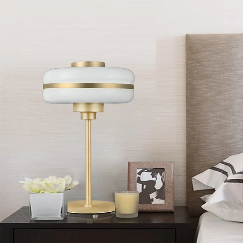 Post-modern simple glass lamp Nordic living room bedside designer model decorative s