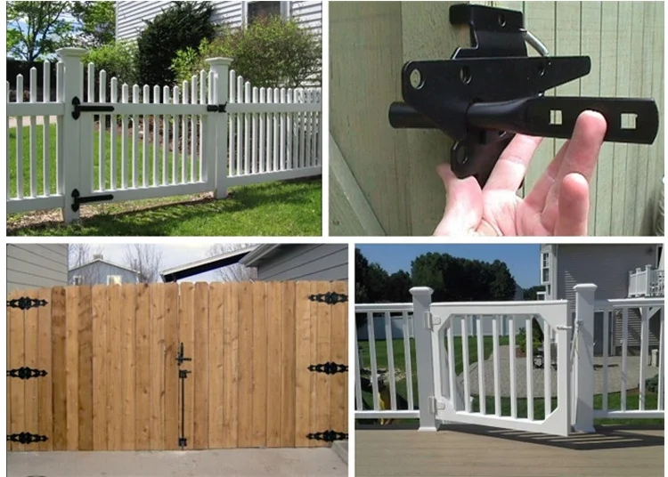 Black Residential Paddle Gate Latch