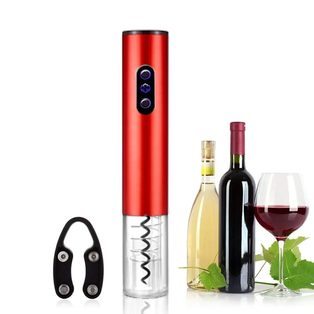 Portable Automatic Stainless Steel Wine Bottle Opener Set Electric Corkscrew