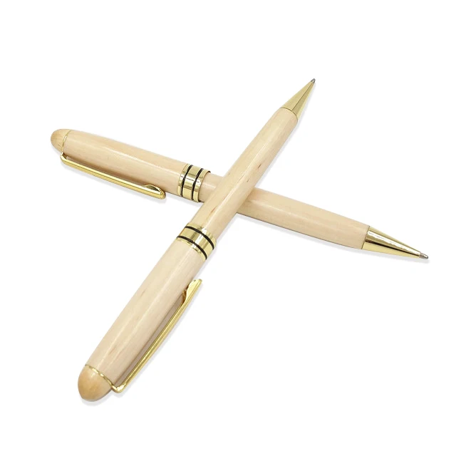 ECO-Friendly Maple wood ballpoint pen 0.5mm Wooden ballpoint pen Office pen
