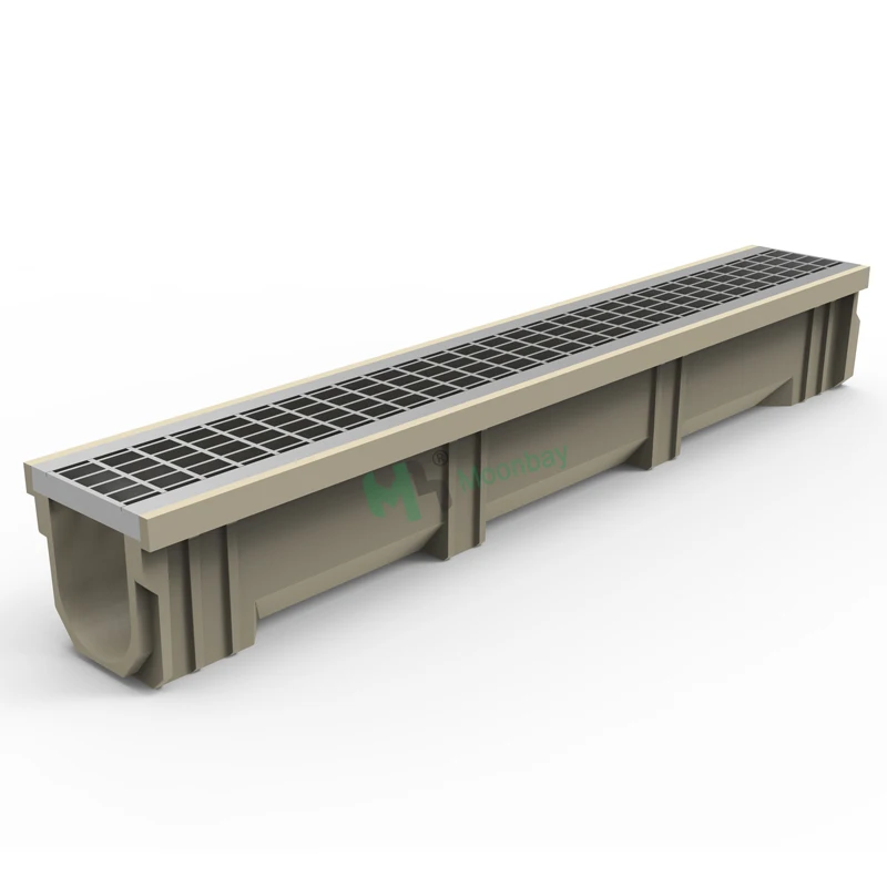 Heavy duty plastic sink water drainage u channel drain system