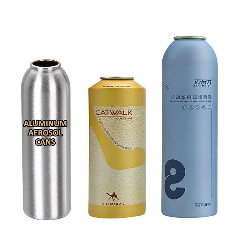 Manufacturers Factory 300ml 400ml 800ml Custom Printing Recyclable Spray Gas Can Empty Aluminum Aerosol Tin Can Oxygen Bottle
