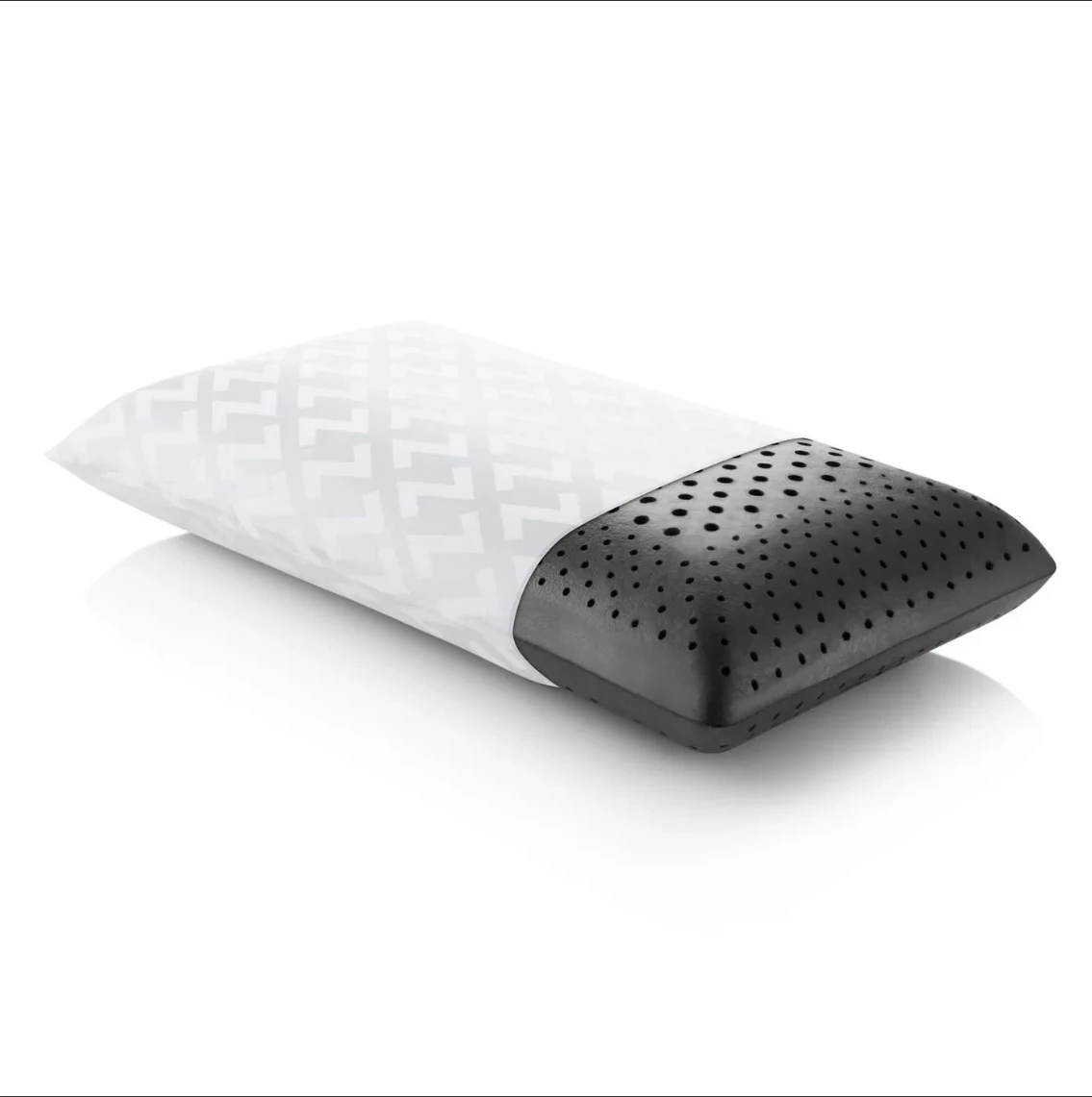 Memory foam pillow Infused with bamboo charcoal to regulate humidity, temperature and odors