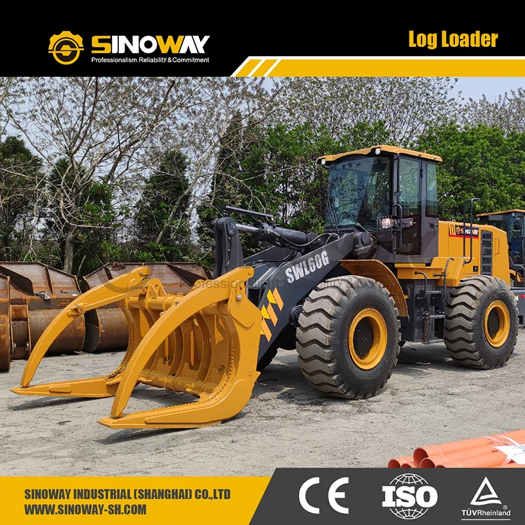 Logging equipment self loading log truck log loader for sale